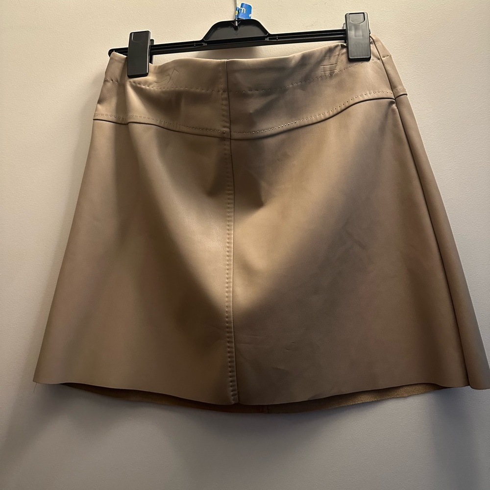 Max Studio Tan A-line Mini Skirt for Work
